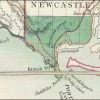 Henry Dangar's Map of Newcastle, using Aboriginal reference names 1828, NLA